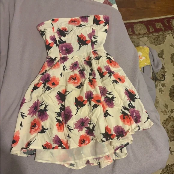 Forever 21 Floral Dress with Pink and Purple Accents - Picture 2 of 4